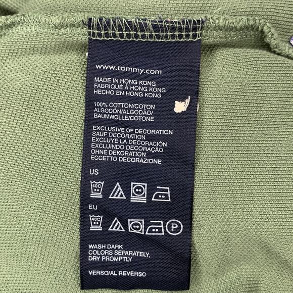Tommy Hilfiger Short Sleeve Polo Shirt Size S Olive Green - Picture 11 of 11